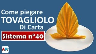 Come piegare tovagliolo di carta  Tovagliolo portaposate fai da te [upl. by Uhsoj]