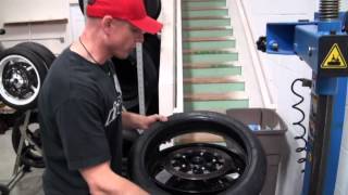 How To Mount a Motorcycle Tire from SportbikeTrackGearcom [upl. by Acinnor]