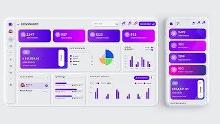 Create Responsive Admin Dashboard using Html CSS amp Javascript  Simple Dashboard Neumorphism Effect [upl. by Radnaskela]