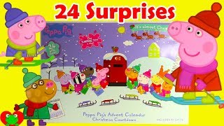 2017 Peppa Pig Advent Calendar 24 Surprises [upl. by Polinski]