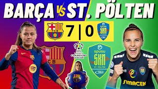 BARÇA FEMENÍ vs ST PÖLTEN 🎙️ COMENTARIOS  COBERTURA NÚRIA desde el JOHAN ⚽ FASE de GRUPOS UWCL J 3 [upl. by Samp647]