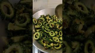 Kakarakaya Fry rice food YouandmeU indianfood youtubeshorts trending video [upl. by Sherfield]