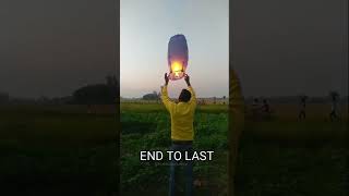 Sky lantern Diwali celebration  sky parachute  Hot Air Balloon Pollution free  Diwali 2024 [upl. by Nawuj]