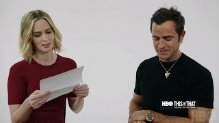 HBO Exclusive Access This or That with Emily Blunt and Justin Theroux [upl. by Anikal]