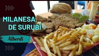 Alberdi Tour  La mejor milanesa de Surubi  comida callejera [upl. by Henri229]