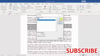 HOW TO ADD BOOKMARK IN WORD [upl. by Odlavso]