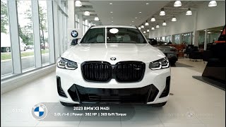 2023 BMW X3 M40i  Mineral White  Oyster Vernasca Leather [upl. by Garlan224]