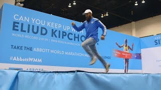 Runners Attempt Eliud Kipchoge’s World Record Marathon Pace [upl. by Netsreik]