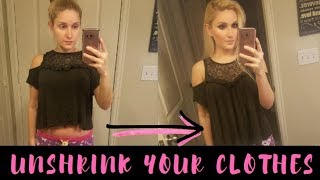 HOW TO UNSHRINK YOUR CLOTHES  EASY AT HOME DIY  CLOTHES SHRINKING [upl. by Quenna]