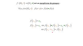 Morphisme de groupes  définition et images de lélément neutre et de linverse [upl. by Anirehc221]