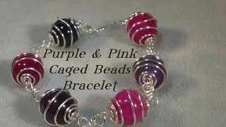 Wirework Caged Bead Bracelet Video [upl. by Spearman84]