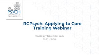 Applying To CT1 Webinar  7 November 2024 [upl. by Annahsar436]