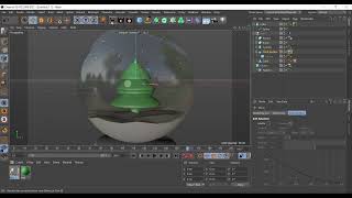 Snow glass ball in Cinema 4D tutorial [upl. by Doughman]