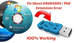 How to Fix Xboot GRUB4DOS  PGK Extensions Error 100 Working  New Method 2019 [upl. by Armyn]