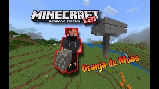 GRANJA de Mobs MINECRAFT Bedrock 121 Doble Producción [upl. by Sivad]