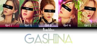 YOUR GIRL GROUP  GASHINA  SUNMI  COLOR CODED LYRICS  5 MEMBERS VER [upl. by Kciredohr]