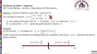 Ejercicio quotEvauquot Castilla la Mancha junio 2019  A3  Matemáticas Aplicadas a las CCSS [upl. by Perzan977]