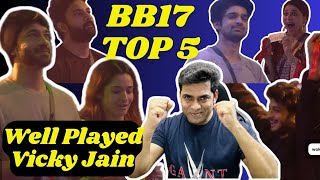 Bigg Boss 17 Top 5 Vicky Well Played Munawar Vs Abhishek Top2  Ankita VS Mannara Lucky Arun [upl. by Grania]