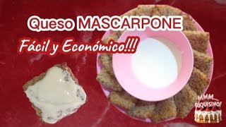 Queso MASCARPONE muy rico y económico quesocrema [upl. by Rusel]