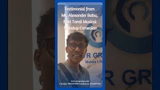 Testimonial  Mr Alexander Babu  Standup Comedian gvrgroups alex homeautomation smarthome [upl. by Hirai860]