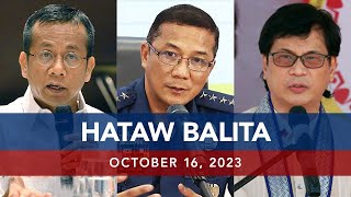 UNTV HATAW BALITA  October 16 2023 [upl. by Renato]