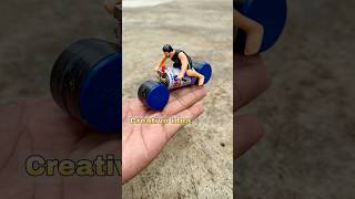 diy creative tutup botol bekas menjadi motor simple bertenaga diy toys kreatif mainan motor [upl. by Eilliw]