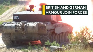 British Army armoured brigade trains with German Panzer division [upl. by Janik]