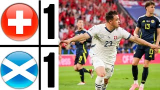 Scotland vs Switzerland 11 EURO 2024  Shaqiri Goal  mctominay goal 2024  suisse vs scotland [upl. by Uriah271]