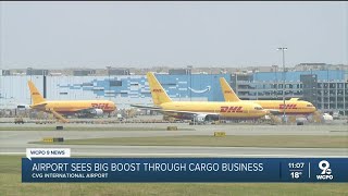 CVG airport sees big boost through cargo business [upl. by Lihka]