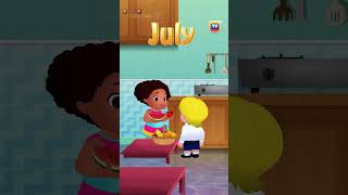 Months of the year song Shorts ChuChuTV NurseryRhymes KidsSongs kidsshorts learningsongs [upl. by Yedoc452]