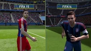 FIFA 15 vs FIFA 14  Vergleich  Grafik Spieler Stadien und mehr [upl. by Graaf67]