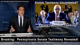 Breaking Explosive Pennsylvania Senate Testimony Revealed [upl. by Ahsemot]