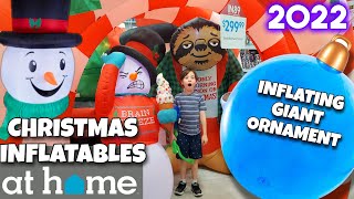 At Home Christmas INFLATABLES 2022 Inflating GIANT Ornament [upl. by Eiramesor546]