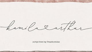 Kamila Arthur Heart Script Font Font Free Download [upl. by Merilee]