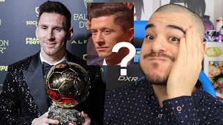 Messi Ballon dor 2021 Benzema 4eme  Triste Lewandowski [upl. by Livingstone]