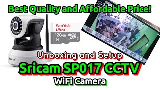 How to setup IP camera SRICAM SP017  Security Camera  Full Tutorial StepbyStep guide [upl. by Adolfo]