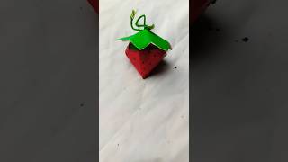 strawberry craft paperartshortviralsubscribe [upl. by Faustena659]