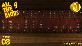 All The Mods 9  Episode 8  Mining dimension and Early storage solutions [upl. by Krasnoff]