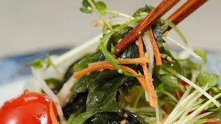 Seaweed Salad with Japanesestyle Dressing Recipe Nutritious Wakame Salad  Cooking with Dog [upl. by Llib47]