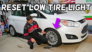 HOW TO RESET LOW TIRE PRESSURE LIGHT ON FORD CMAX [upl. by Funk248]