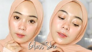 Glass Skin Skincare  Makeup Tutorial  Putri Melati [upl. by Atinid153]