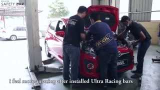 Perodua Axia Installed Safety Bar by Ultra Racing [upl. by Fesuoy55]