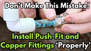 Pro Tips For Installing or Extending Copper Plastic Welded or Pushfit Pipes [upl. by Gnal334]