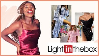 TRYING ON Trendy CLOTHING  Light In The Box try on Haul  LightInTheBoxcom Review [upl. by Erodeht]