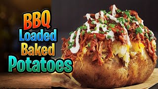 BBQ Loaded Baked Potatoes  Baked Potato Recipe [upl. by Elleron]