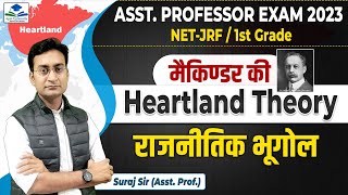 Heartland Theory  Geography Asst Prof Assistant Professor 2023  1st grade netjrf rpsc mppsc [upl. by Amikan]