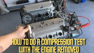 How to do a compression test with engine removed Easy method [upl. by Annodahs]