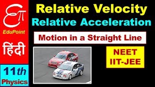 🔴 Relative Velocity and Relative Acceleration  Motion in a Straight Line  for Class 11 in HINDI [upl. by Atila]