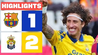 FC BARCELONA 1  2 UD LAS PALMAS I RESUMEN LALIGA EA SPORTS [upl. by Airla]