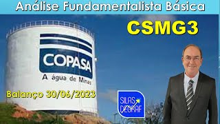 CSMG3  CIA DE SANEAMENTO DE MINAS GERAIS  COPASA SA ANÁLISE FUNDAMENTALISTA PROF SILAS DEGRAF [upl. by Nosyt890]